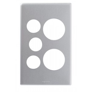 Excel Life Double Vertical Socket with Extra Hole Coverplate - Choose Colour